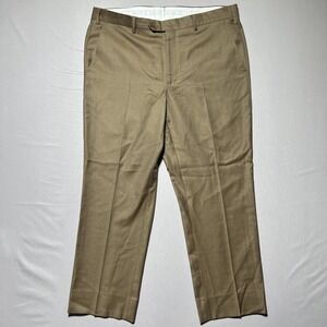 Santorelli‎ Pants Mens 38 Wool Brown Roma Loro Piana Made Italy Dress Trousers